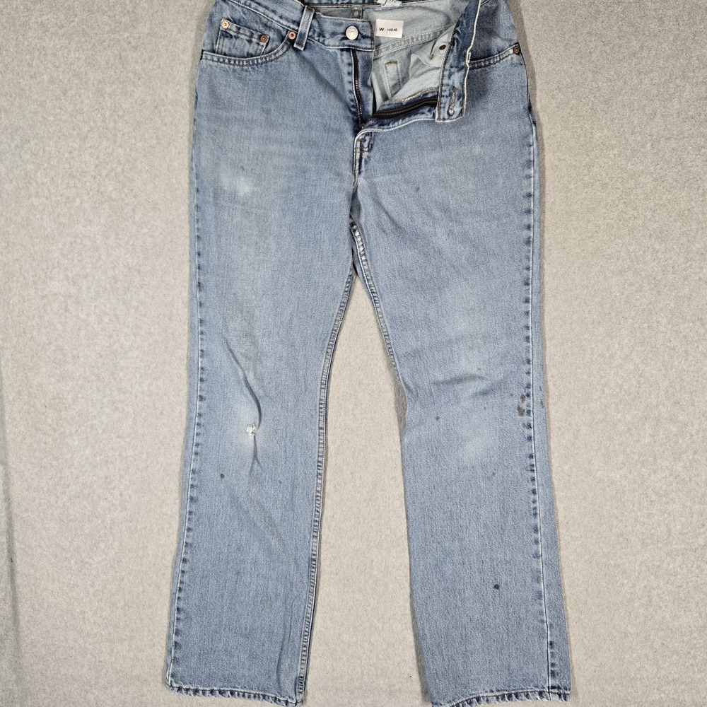 VINTAGE Levi's 517 Women Jeans JR 11 L Light Blue Denim Bootcut Slim 90s